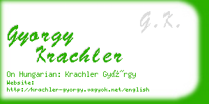 gyorgy krachler business card